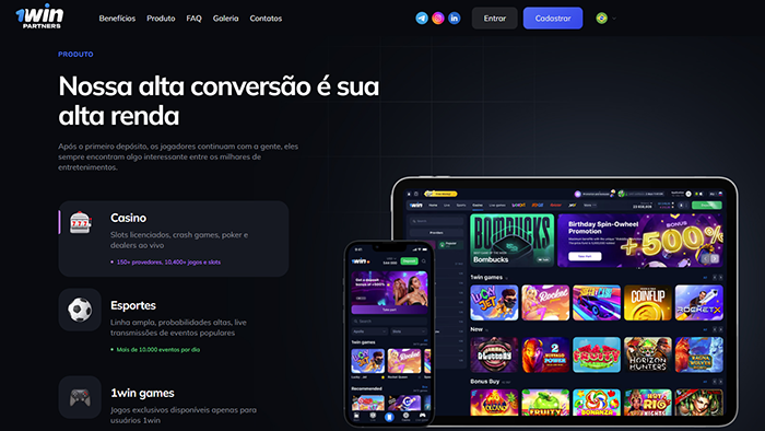 1win partners ganhos