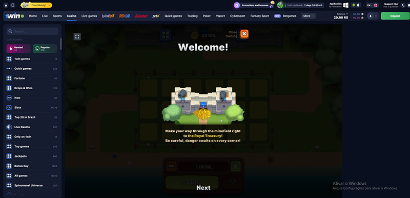 Royal Mines 1win jogo